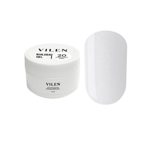 20 Creamy Builder Gel VILEN 15 мл (Молочно-белый) 1391 фото