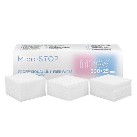 Серветки одноразові безворсові MicroStop 5х5 см (білий) 325 штук 749 фото