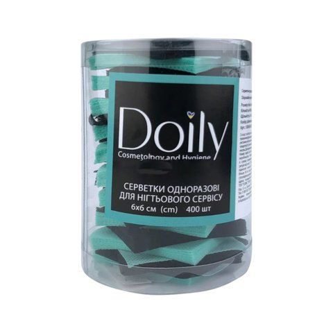 Безворсові серветки різнокольорові Doily 6*6 см,  400 шт. 1063 фото
