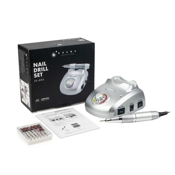 Фрезер для маникюра и педикюра Bucos Nail Drill ZS-603 Silver 1468 фото