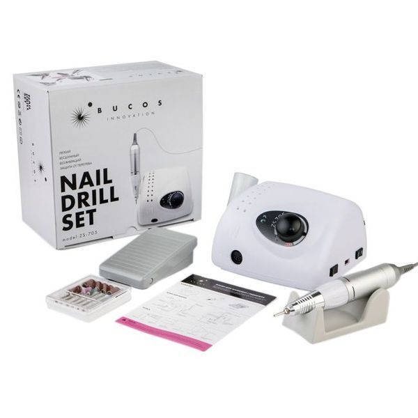 Фрезер для маникюра Bucos Nail Drill Set ZS-705 White 029 фото