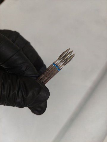 Фреза алмазна 243L.025B, полум'я гостре, синє 383 фото